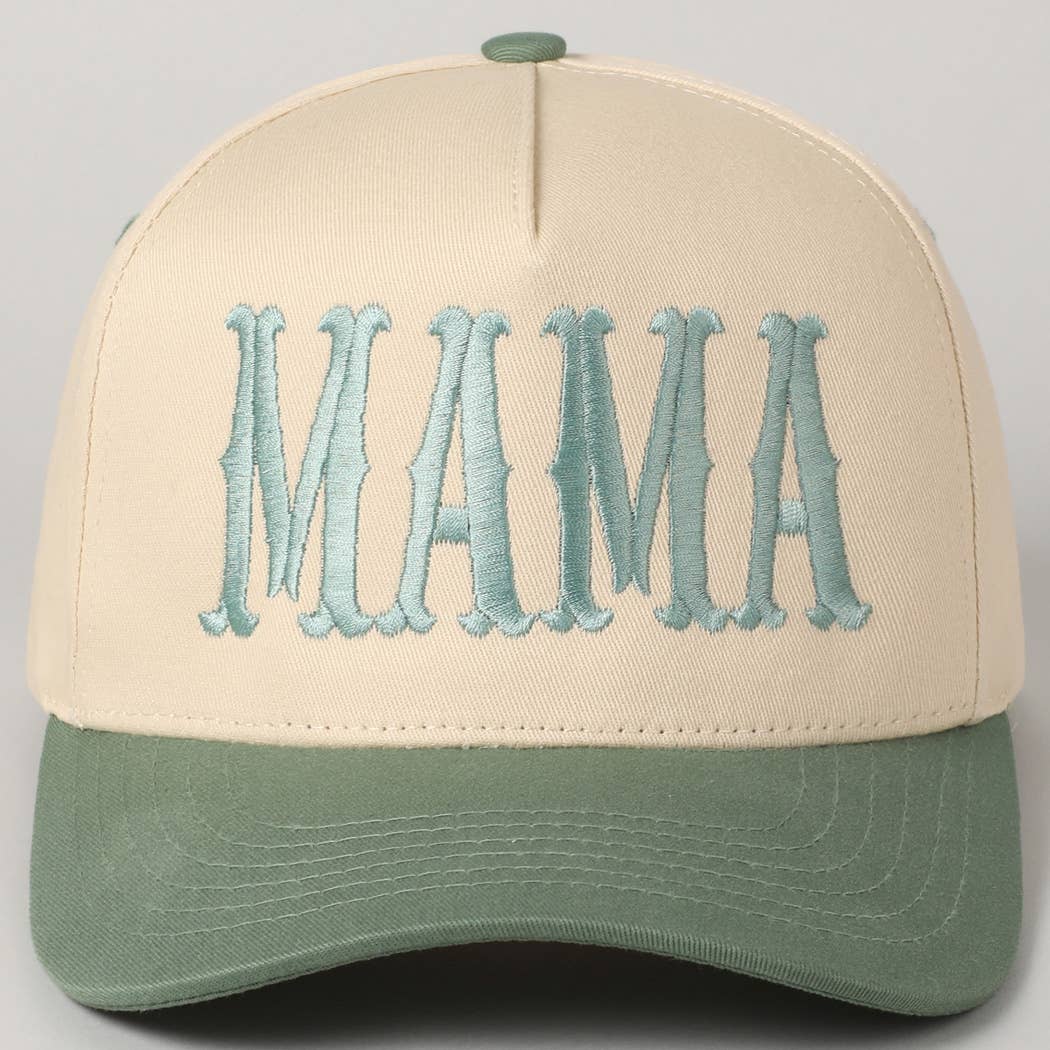 Fashion City - Wholesale Baseball Cap - Women's - MAMA Typographic Design Embroidery Baseball Cap32