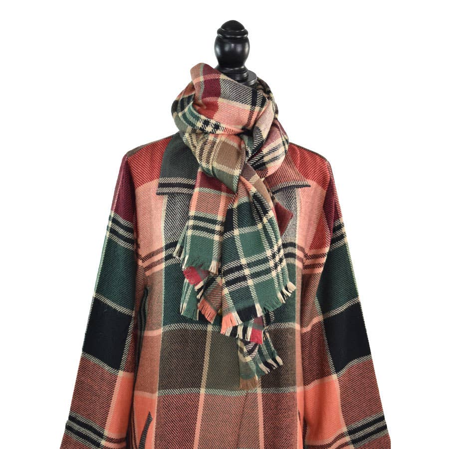 Dupatta Designs - Wholesale Trench Coat - Women's - Emmett Mid-Calf Plaid Jacket Trench Coat5