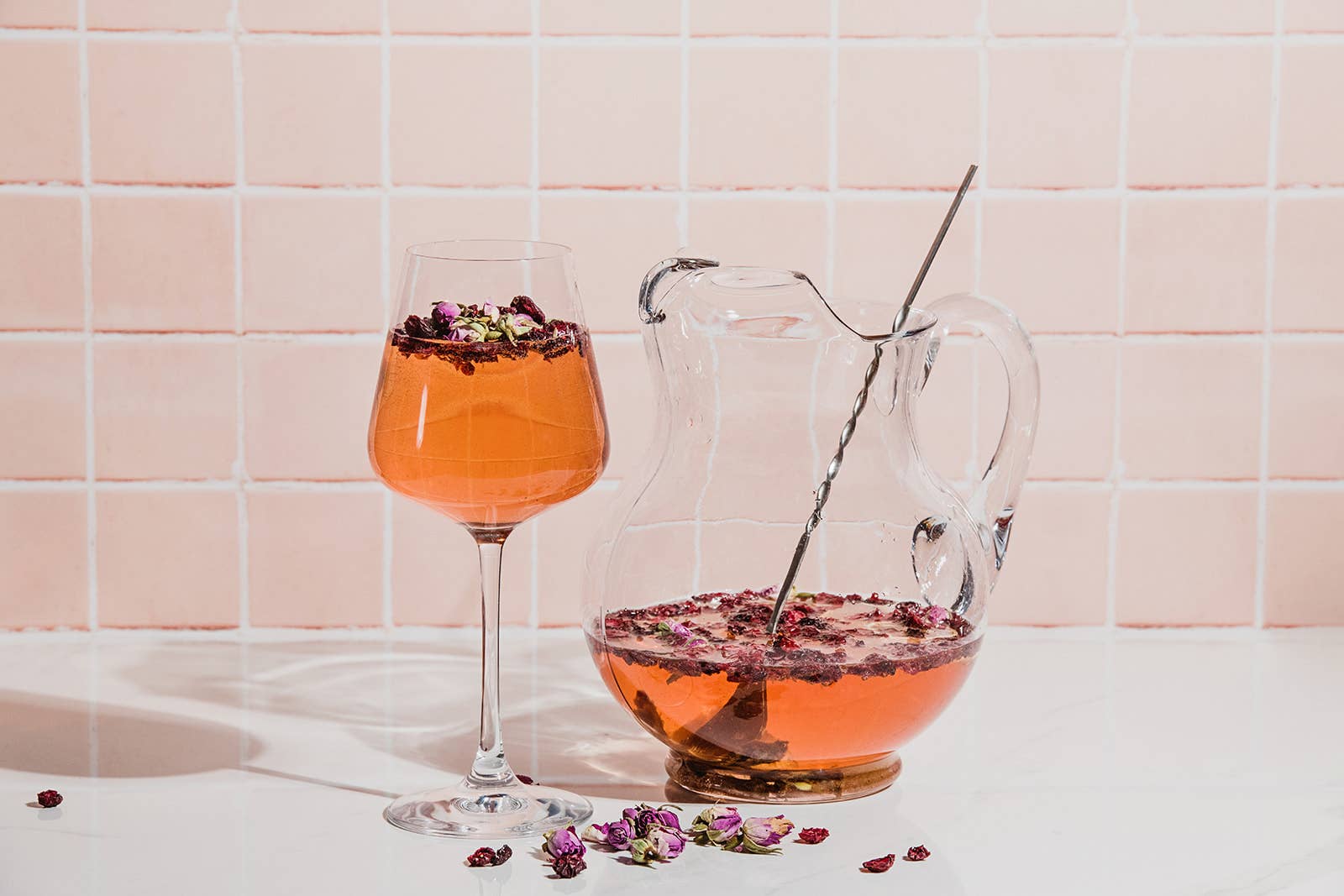 Fuse and Sip - Wholesale Cocktail Mix/Syrup - Moira Rosé Sangria - Rose, Cranberry Pineapple Infusion1