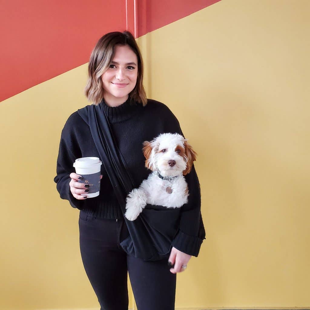 Walking Palm - Wholesale Pet Carrier - Dog - Dog Sling - Black Woven2