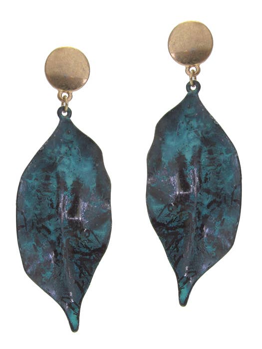 (L536) BRINCO EM FOLHA DE METAL por atacado de Jewelry Max