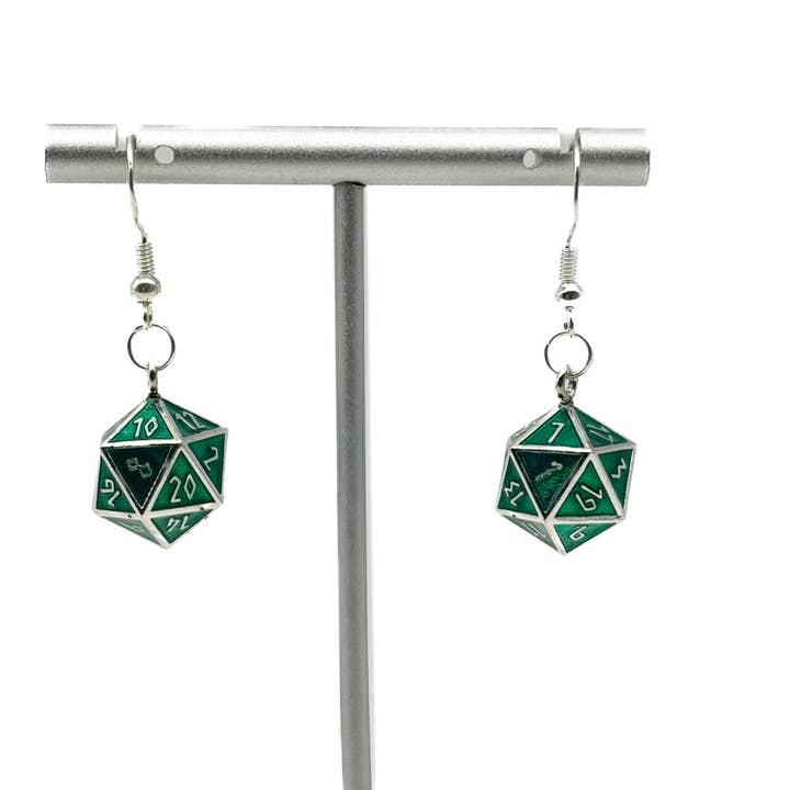 Norse Foundry - Wholesale Dangle Earrings - Loki - Ioun Stone D20 Dice Earrings by Norse Foundry1