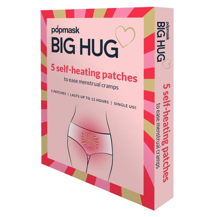 Popmask London - Wholesale Heating Pad - Big Hug Self Heating Menstrual Cramp Relief Patches- 5 Pack