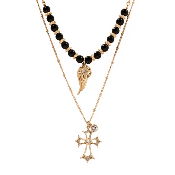 Collier superposé « Gothic Revival » en or pour la vente par Bibi Bijoux