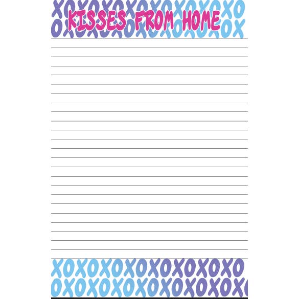 KISSES FROM HOME Stationery with Envelopes & Pen for wholesale by Sunny Marshmallow