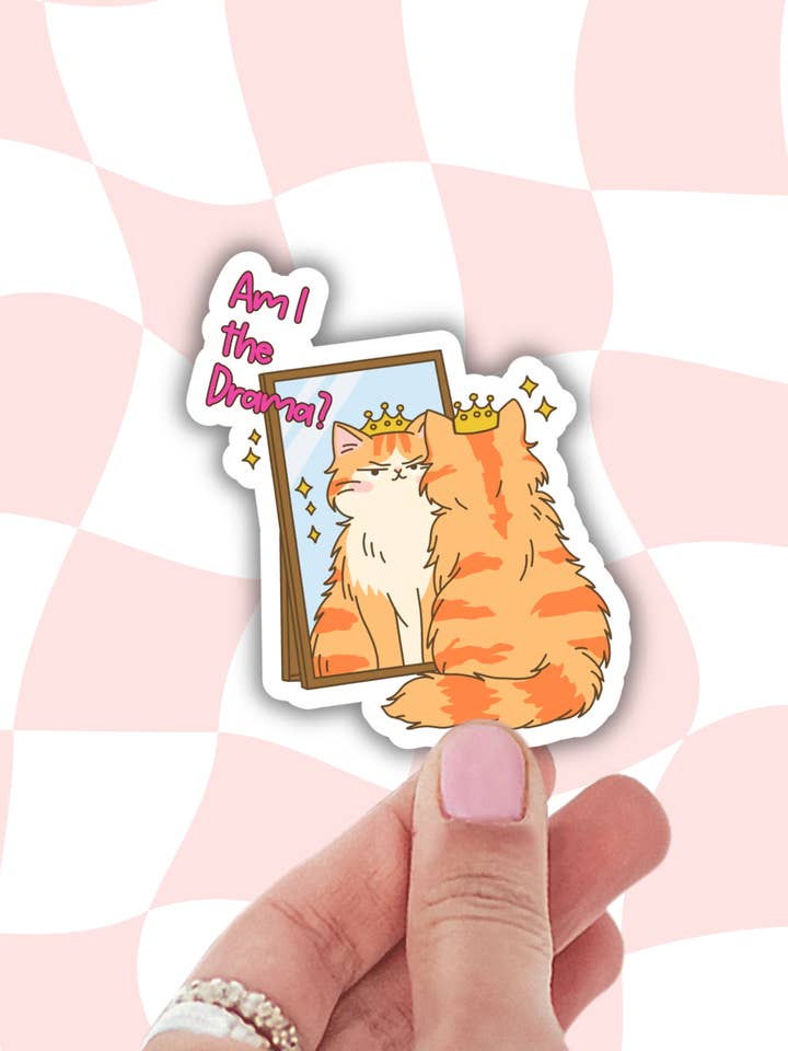 Grappige kattensticker, grappige stickers, schattige laptopstickers voor wholesale door Lalatina Shop