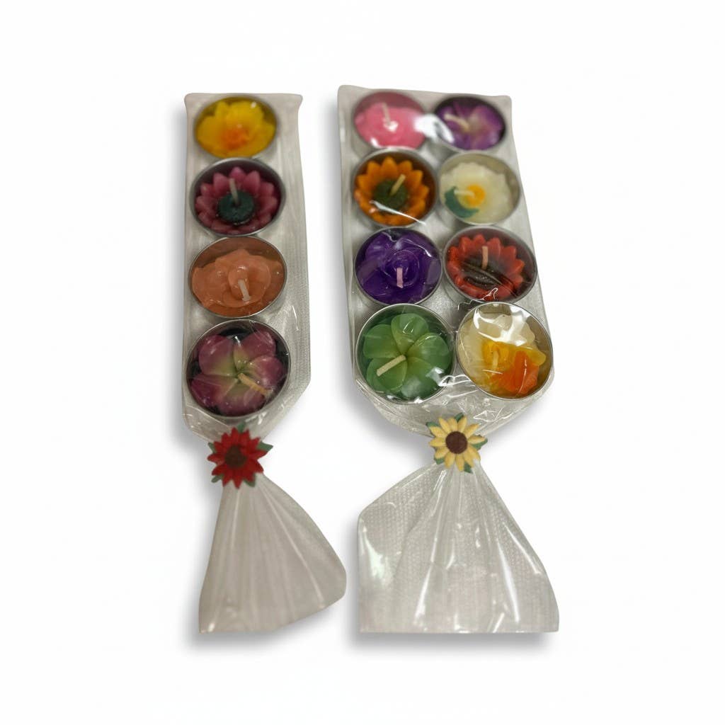 Handicraft Heaven - Wholesale Tea Light Candles - Flower-Shaped Tea Light Set: Vibrant Handmade Festive Candle7