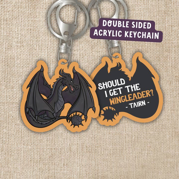 Kingdom of Threads - Wholesale Keychain – Unisex - Tairn Quote Acrylic Keychain | Fourth Wing