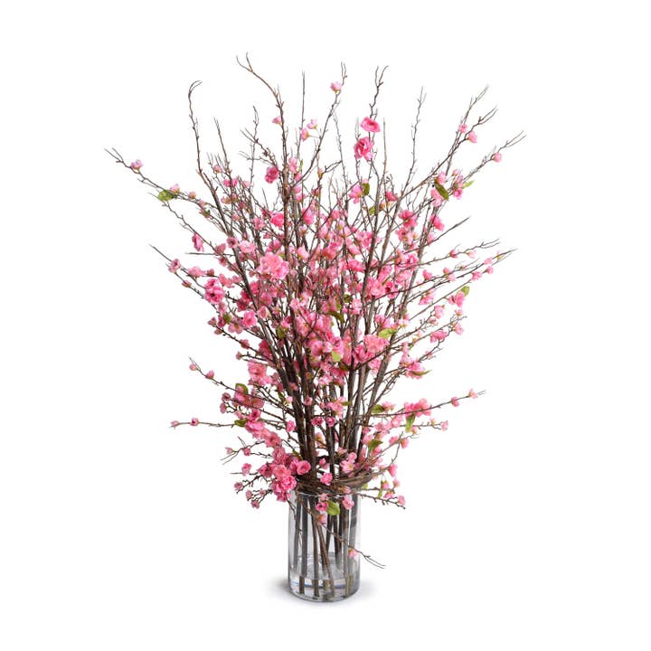 Cherry Blossoms in Glass 42"H for wholesale by New Growth Designs