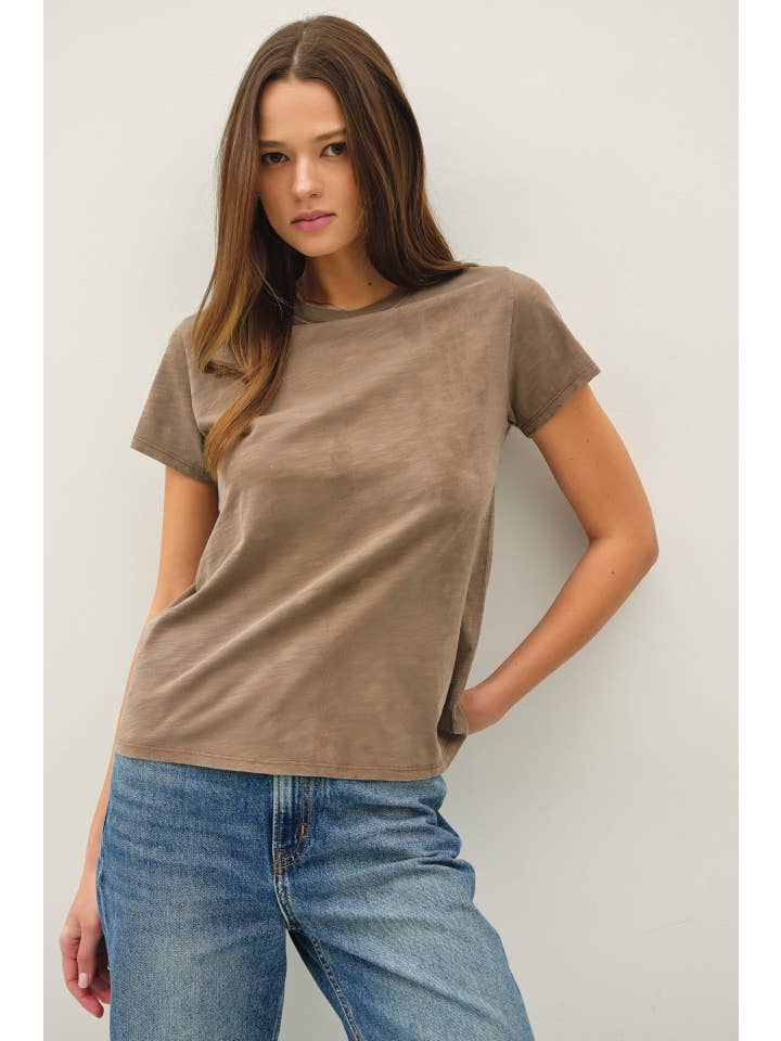 Be Cool - Wholesale T-Shirt - Women's - NEW COLOR-CLASSIC CUT ACID WASH COTTON T-SHIRT