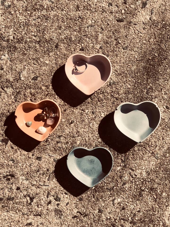 Heart Ring Dish for wholesale by Queen City Crete