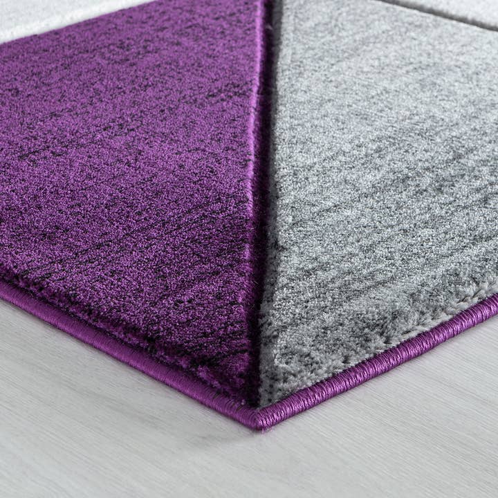 home mart goods - Wholesale Area Rug - 5x7 Purple Grey Geometric Modern Soft Thick Area Rug - 212