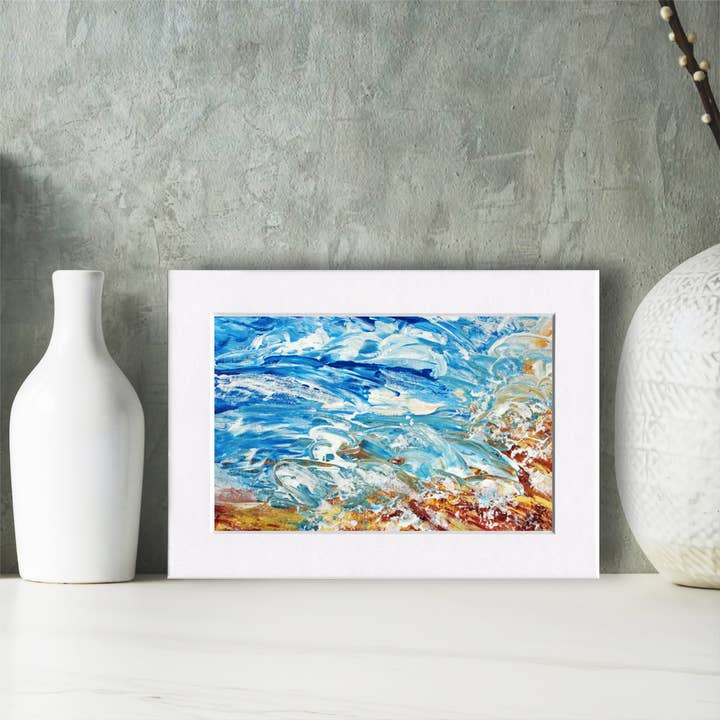 Fine Art For Small Spaces - Wholesale Art Print - Lakewaves 5 Waterscape Landscape Nature Art Mini Print