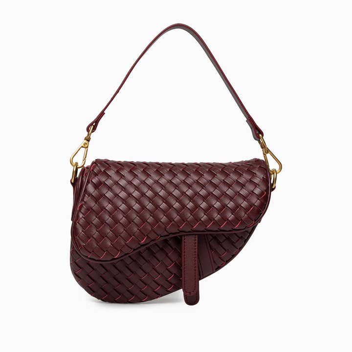 Madelyn Woven Saddle Bag for wholesale by Verano Hill