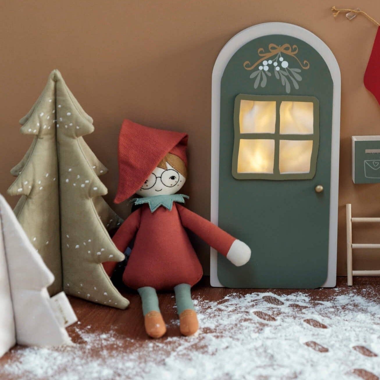 Axis Toys & Gifts - Wholesale Christmas decoration - Fabelab Christmas - Elf Door - Green with Light, 30 cm3