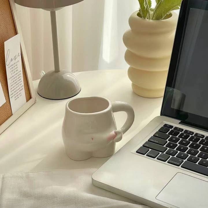 Green Pastures Wholesale - Vendita all'ingrosso Tazza - Simpatica tazza/tazza da caffè in ceramica con manico a pancia grassa2