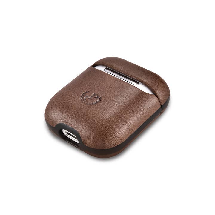 CairPods - Wholesale Earphone/Headphone Case - Unisex - Genuine Leather AirPods 1&2 Case Crazy Horse Leather Brown