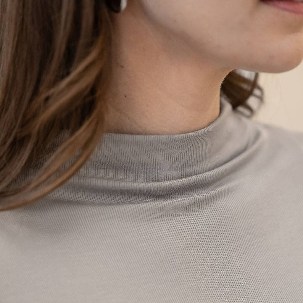 Encircled - Wholesale Knit Top - Women's - The Going Places Bracelet Sleeve Mock Neck1