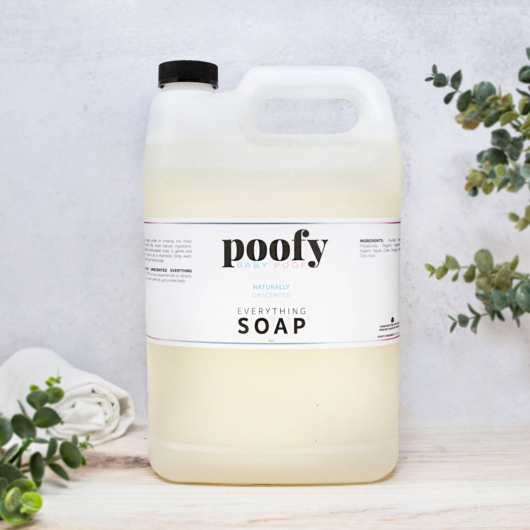 Poofy Organics - Wholesale Body Wash/Shower Gel - Everything Soap Gallon