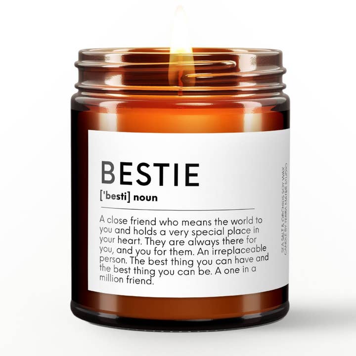 Bestie Soy Wax Candle | Best Friend Gift for wholesale by Terra Mater Studio LLC