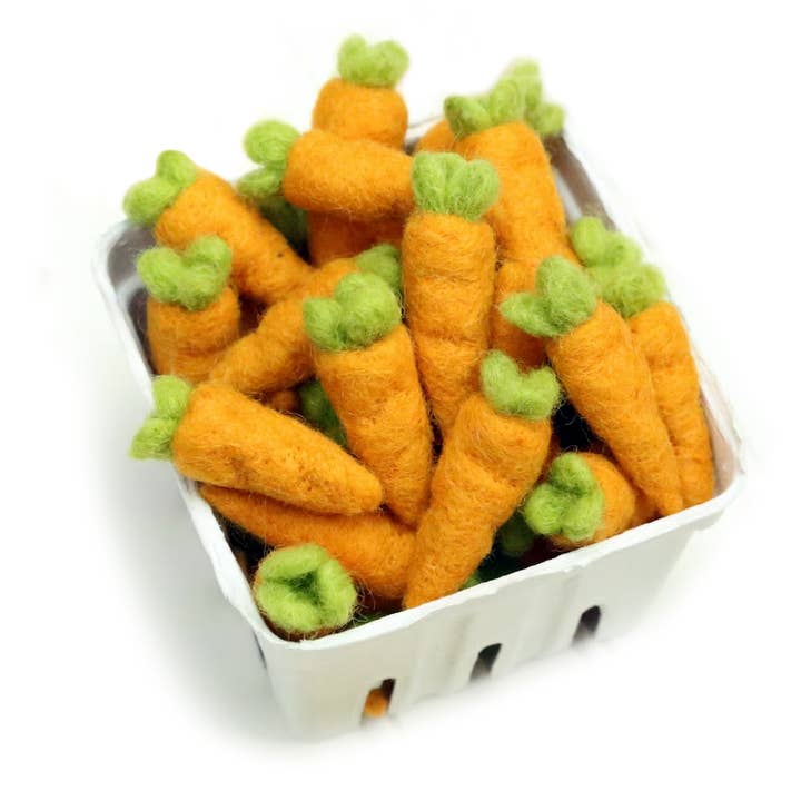 The Felt Pod - Vente Décorations de table - Carottes en feutre - Mini1