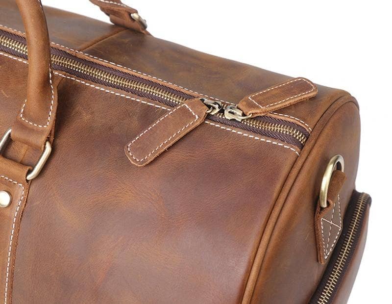Steel Horse Leather - Wholesale Weekender Bag - Unisex - The Dagny Weekender | Large Leather Duffle Bag15
