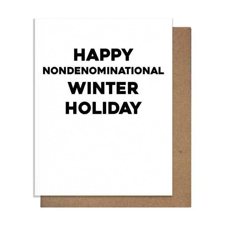 Nondenominational Winter Holiday - Season's Greetings Card for wholesale by Pretty Alright Goods