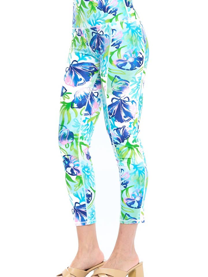 White Cecilia Cropped Leggings for wholesale on Faire4