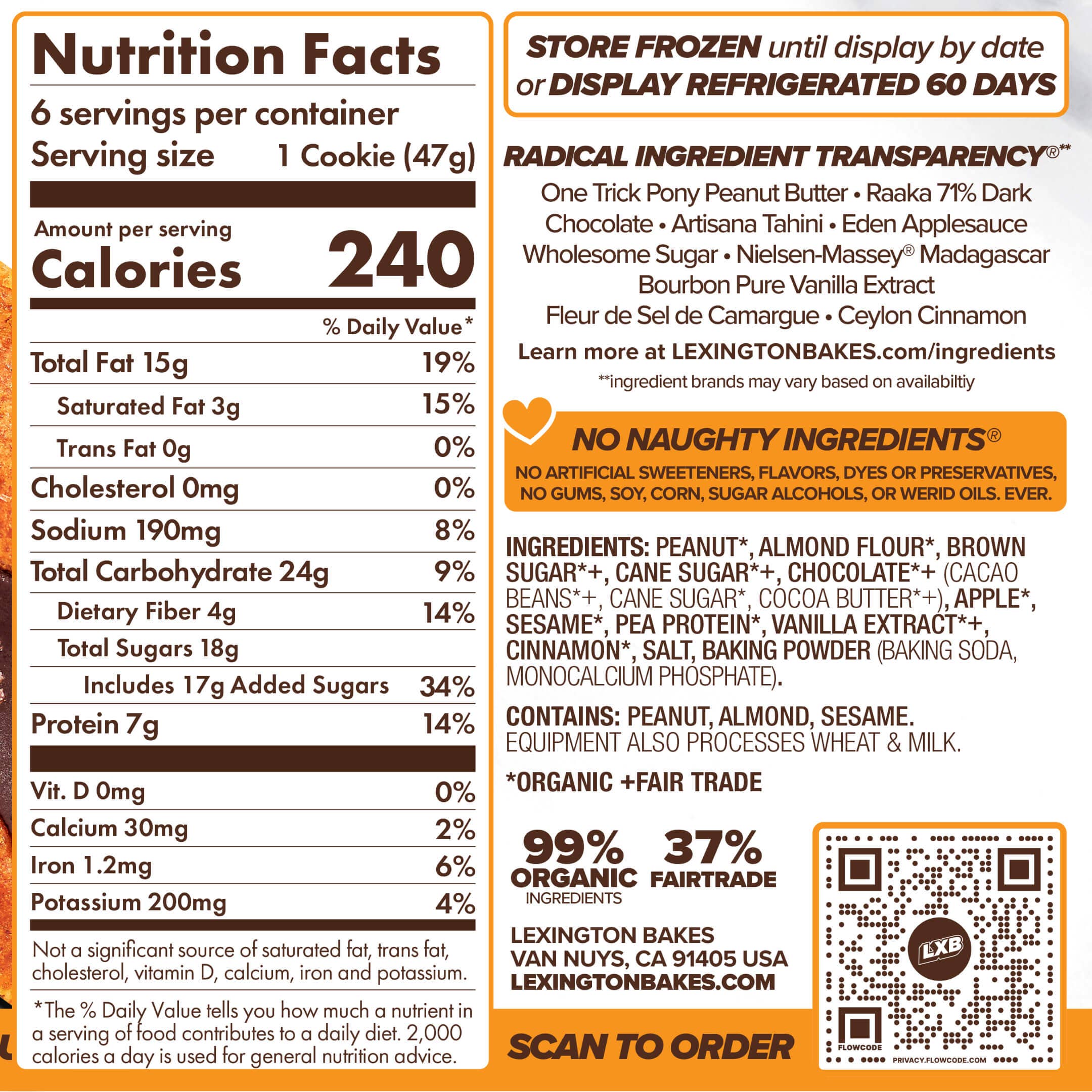 LEXINGTON BAKES - Wholesale Cookie - Peanut Butter Protein Cookies • 6 Pack5