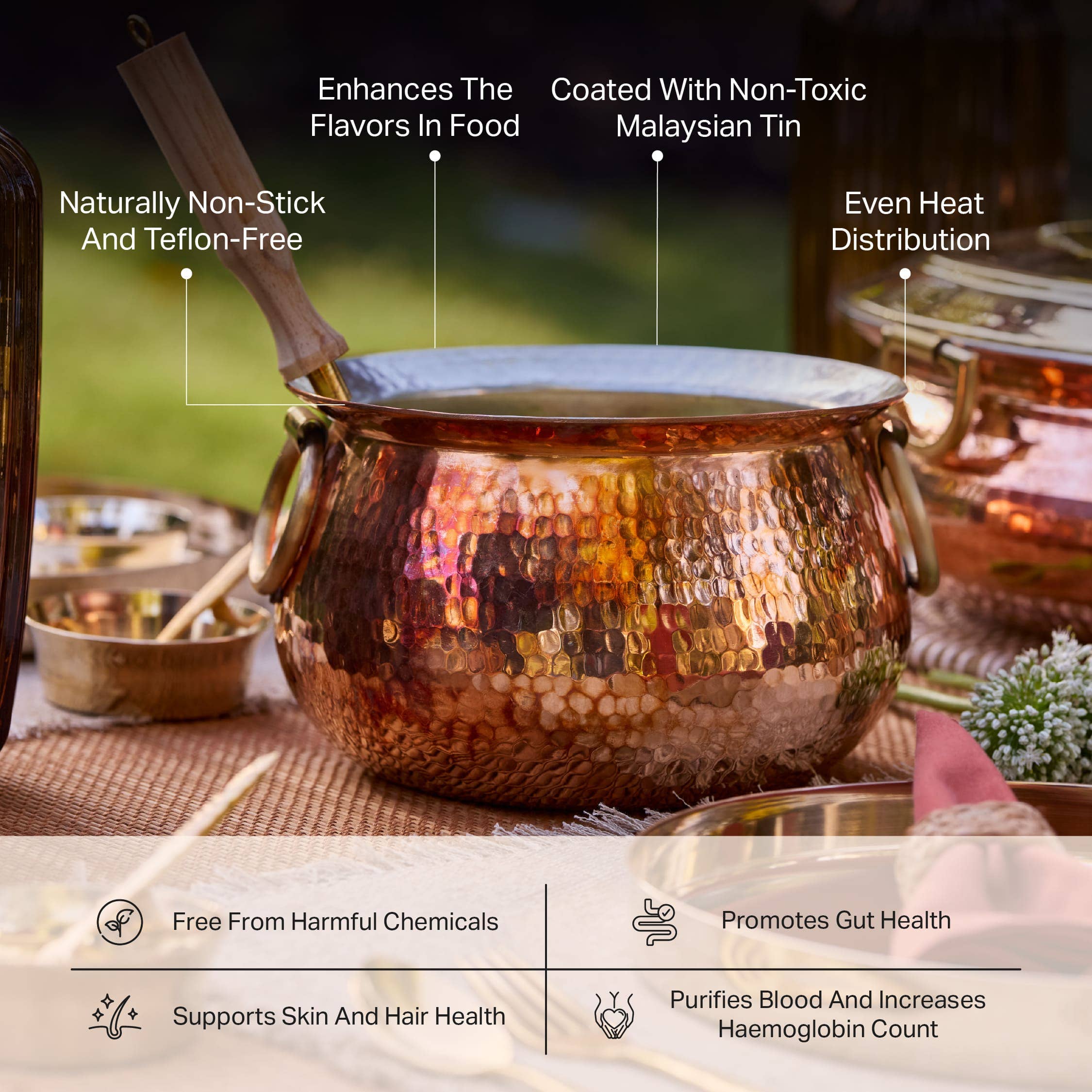 P-TAL - Venta al por mayor Conjuntos de utensilios de cocina - Juego de Utensilios de Cocina de Cobre6