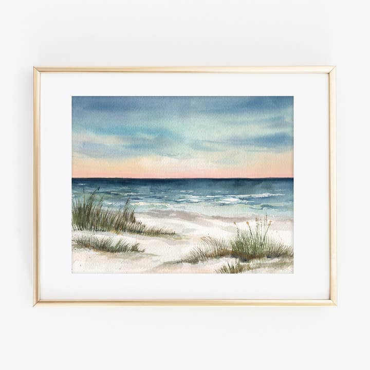 Före Storm Beach Art Print för wholesale av Cami Monet