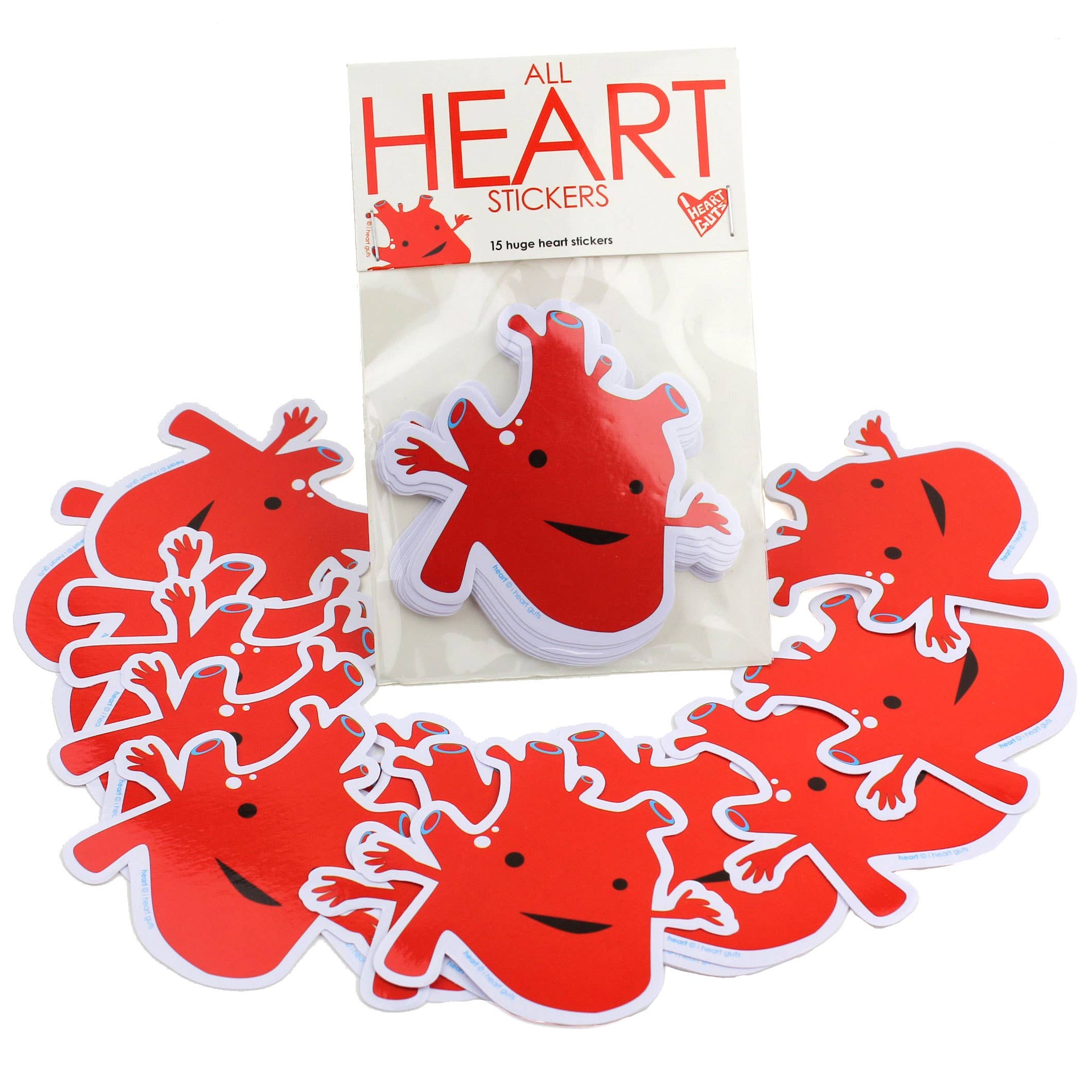 I Heart Guts | Organ Plushies Wholesale - Wholesale Sticker - All Heart Stickers - 15 Heart Stickers1