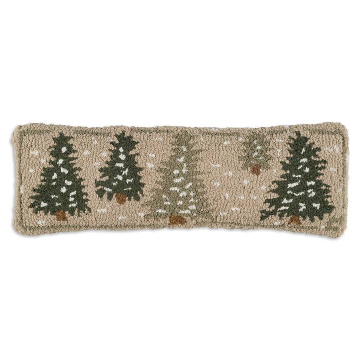 Chandler 4 Corners - Wholesale Lumbar Pillow - Frosted Trees - Christmas Tree Santa Holidays
