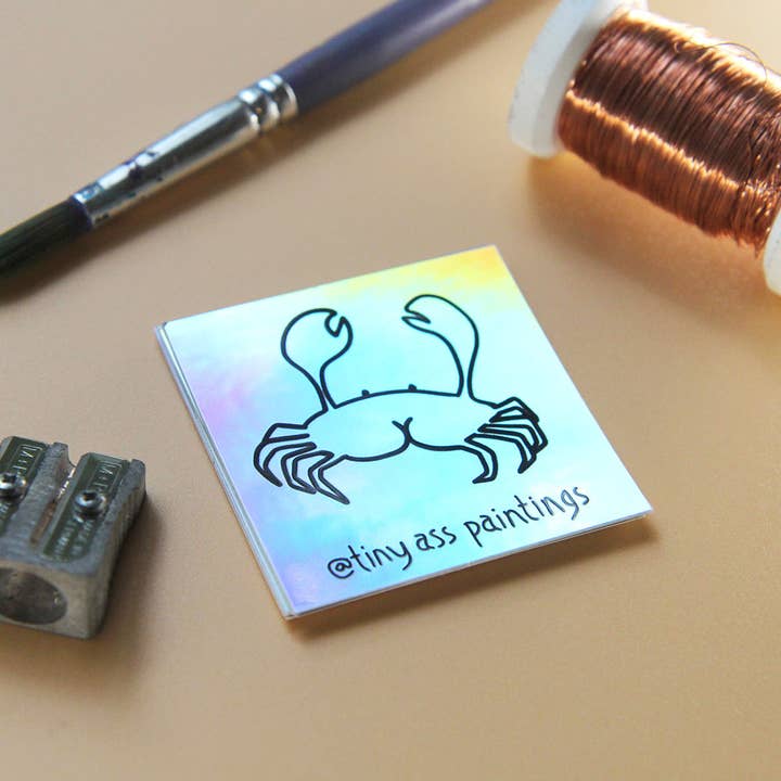 tiny ass paintings - Wholesale Sticker - FANCY ASS Crab Sticker πΊπΈπͺπΊ2