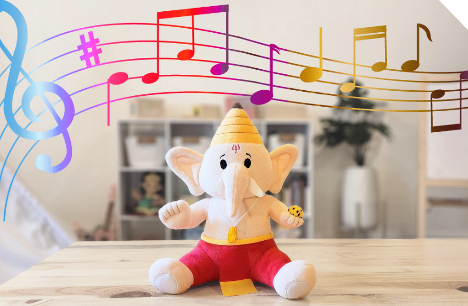 Modi Toys – wholesale Stuffed/plush toy – Kids & baby – Baby Ganesh (Medium 11") Mantra Singing Plush Toy7