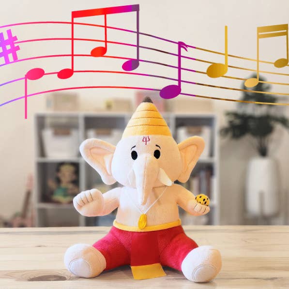 Modi Toys – wholesale Stuffed/plush toy – Kids & baby – Baby Ganesh (Medium 11") Mantra Singing Plush Toy7