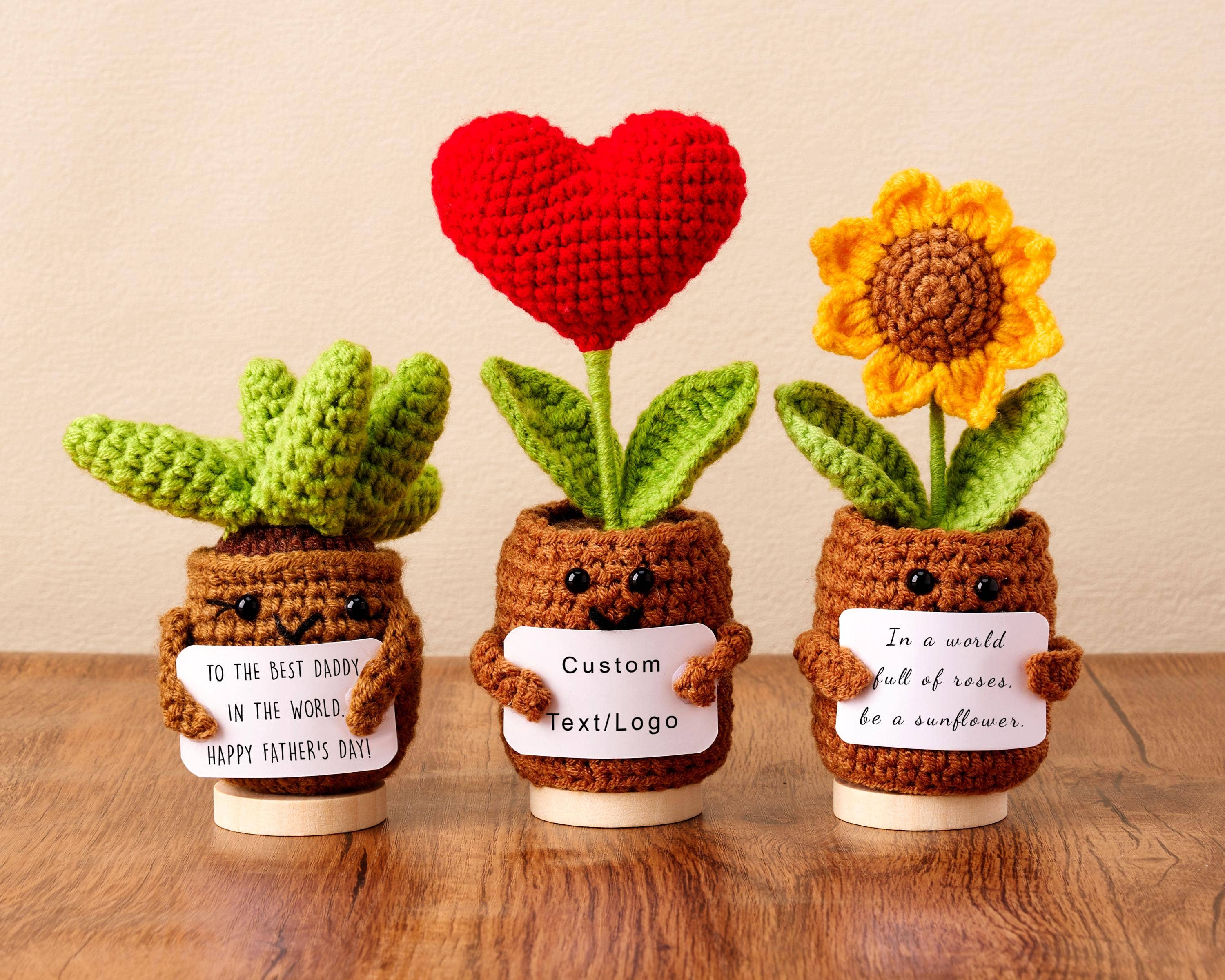 TOMOPOD LLC - Wholesale Stuffed/Plush Toy - Kids & Baby - Positive Crochet Desk Decor, Handmade Emotional Support Gift2