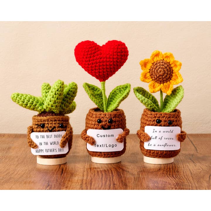 TOMOPOD LLC - Wholesale Stuffed/Plush Toy - Kids & Baby - Positive Crochet Desk Decor, Handmade Emotional Support Gift2