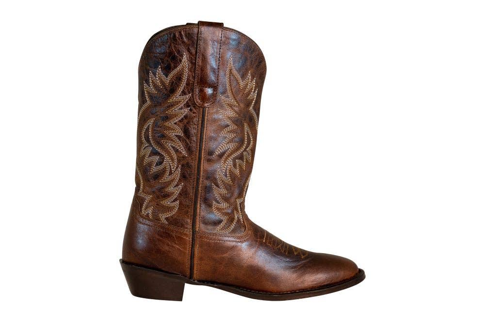 Brown TuffRider Women Moran Leather Square Toe Western Boots for wholesale on Faire2