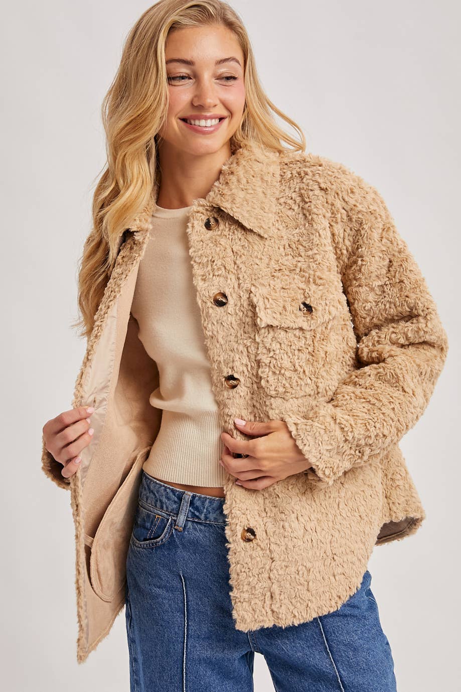 Bluivy - Wholesale Jacket - Women's - BOUCLE WOVEN JACKET0