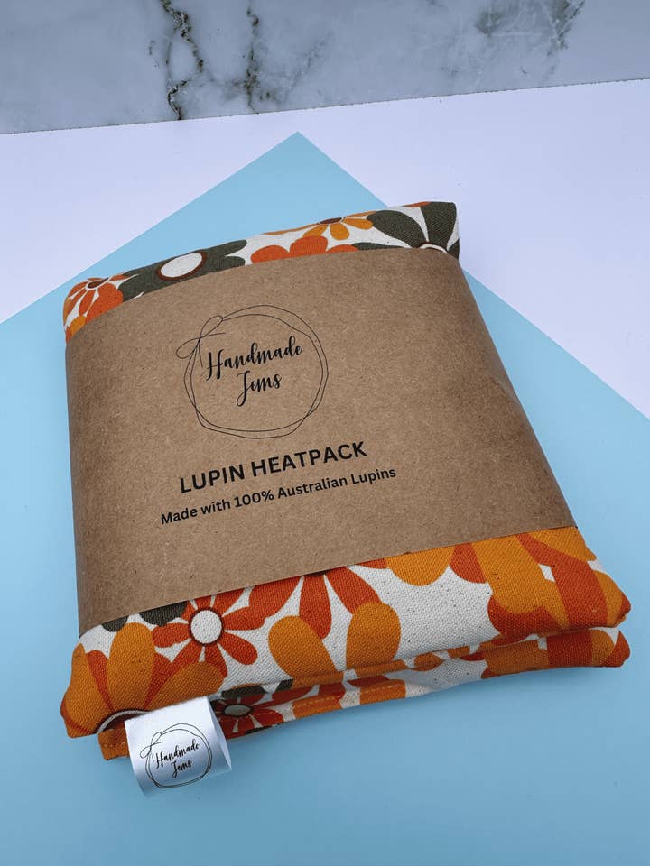 Almofada Térmica de Lupino Floral Laranja por atacado de Handmade Jems