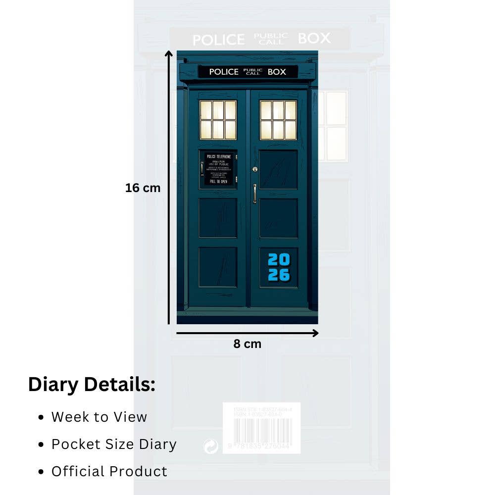 Danilo Promotions Ltd – wholesale Journal/diary – DOCTOR WHO 2026 SLIM DIARY3