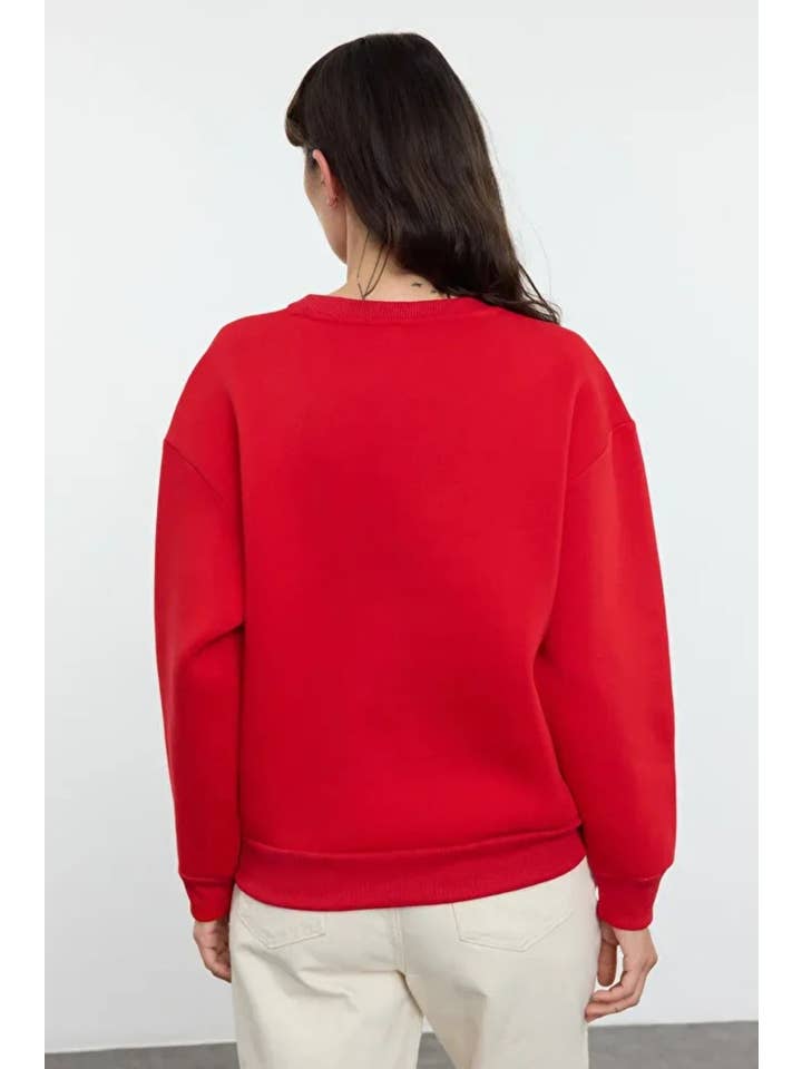 Hoxton Gal – wholesale Sweatshirt – Women's – Thick Fleece-Lined Regular Fit Crew Neck Basic Knit Sweatshirt8