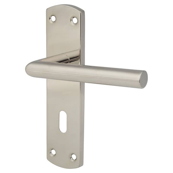 Deurkruk met versteksluiting - sleutelgat - gepolijst roestvrij staal voor wholesale door Diybasket