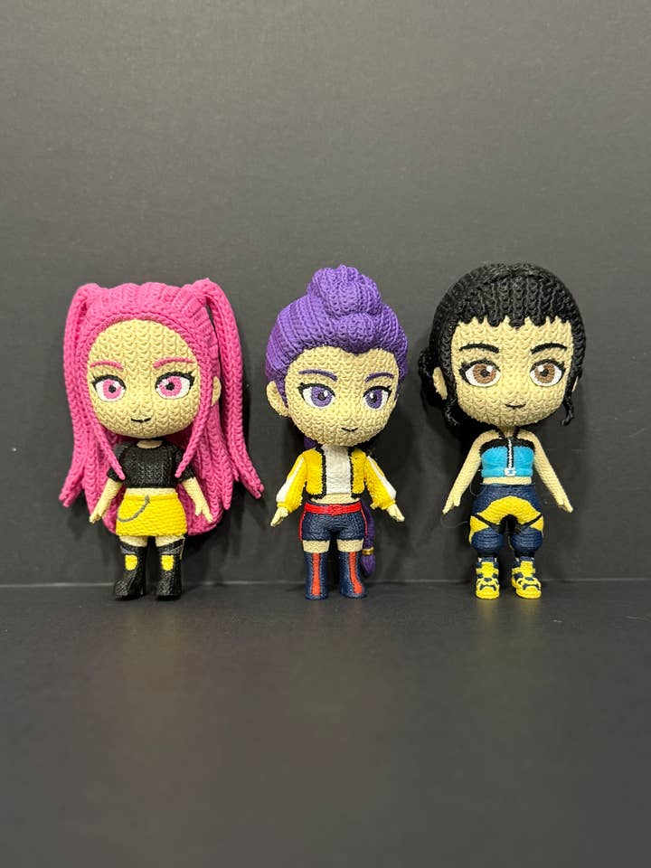 K-Pop Demon Hunters Strikket Stil Figurer Fan Inspireret for engroshandel hos Upstate Design Decor