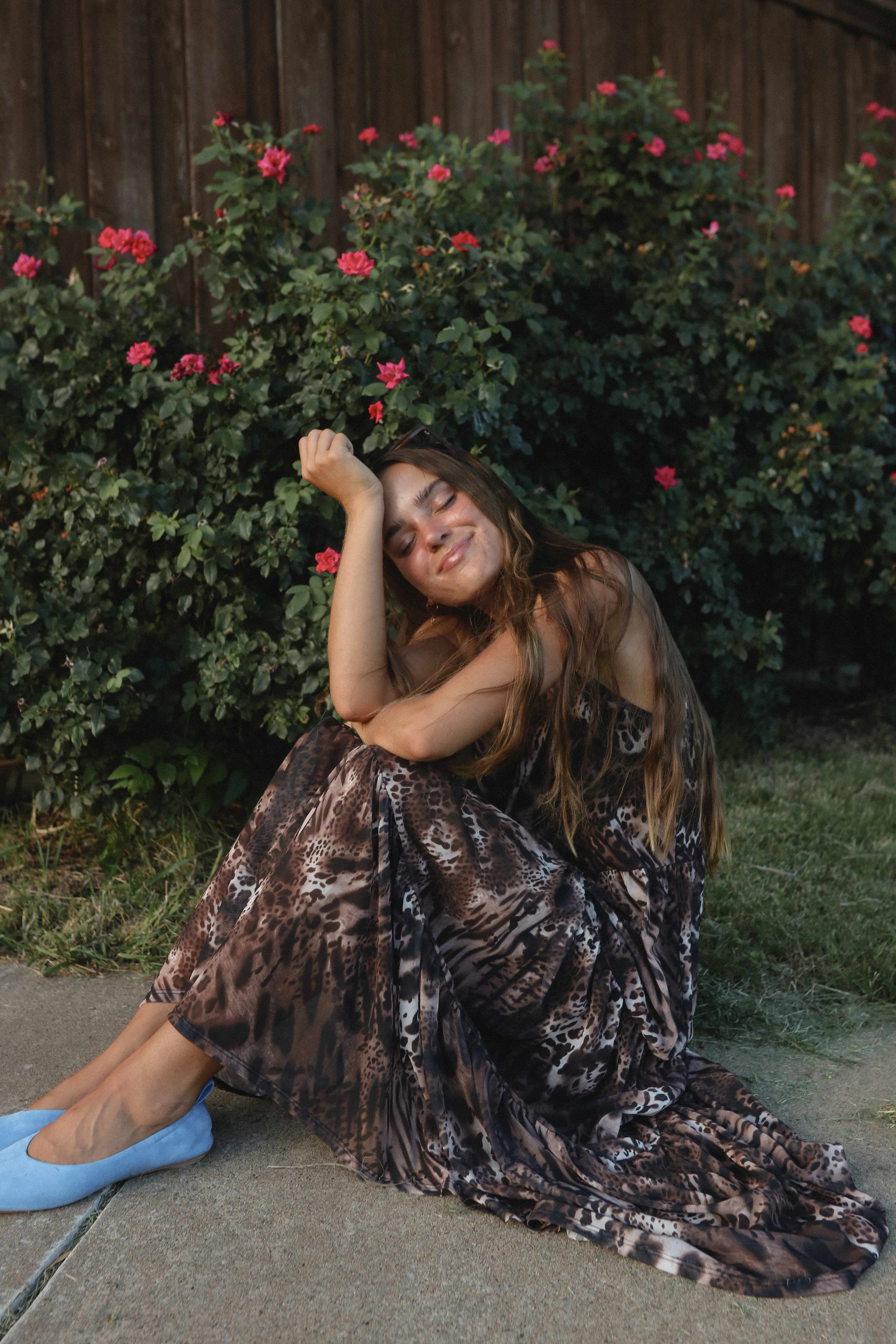 Leopard Brun ISD1099MESH Marina Mesh Dyreprint Kjole for engroshandel på Faire1