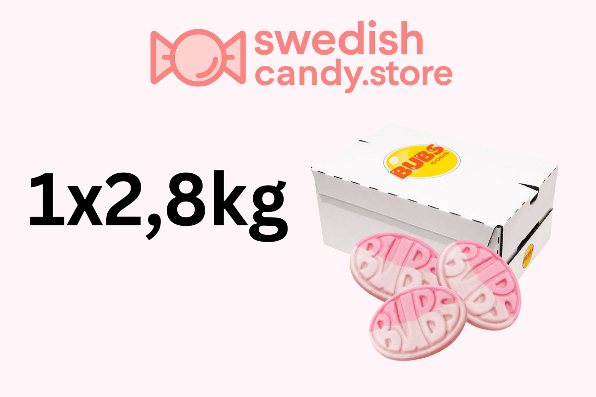 Swedish Candy.Store - Swedish Candy - Wholesale Gummy - BUBS 2.8kg Wild Strawberry Pomegranate Swedish Candy0