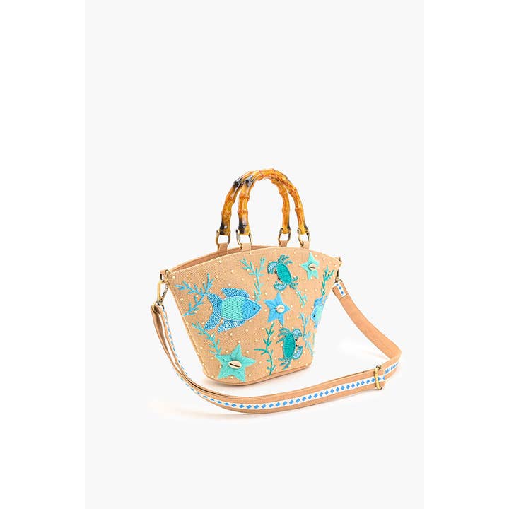 America & Beyond - Wholesale Beach Bag - Marine Life Embellished Beach Mini Tote2