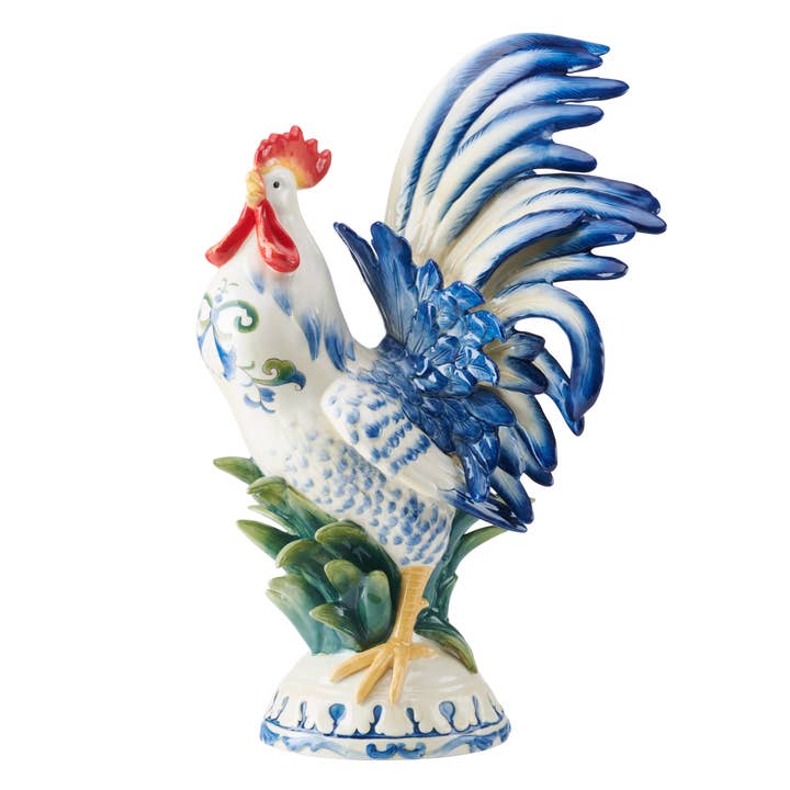 Fitz & Floyd Sicily Blue Rooster Figurine Gift Box Pkg for wholesale by Fitz and Floyd® Mikasa® Pfaltzgraff®