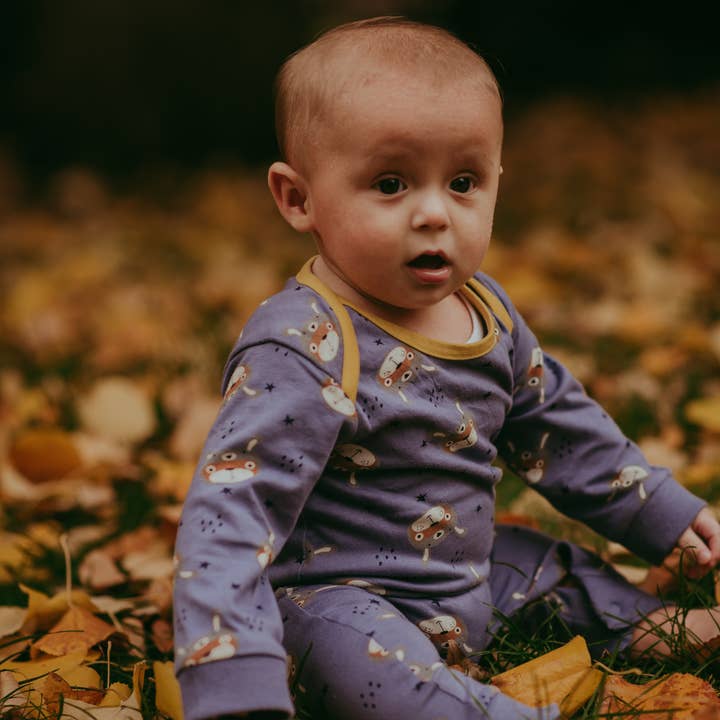 Blå Lily og Sid Print Romper for engroshandel hos Lilly and Sid